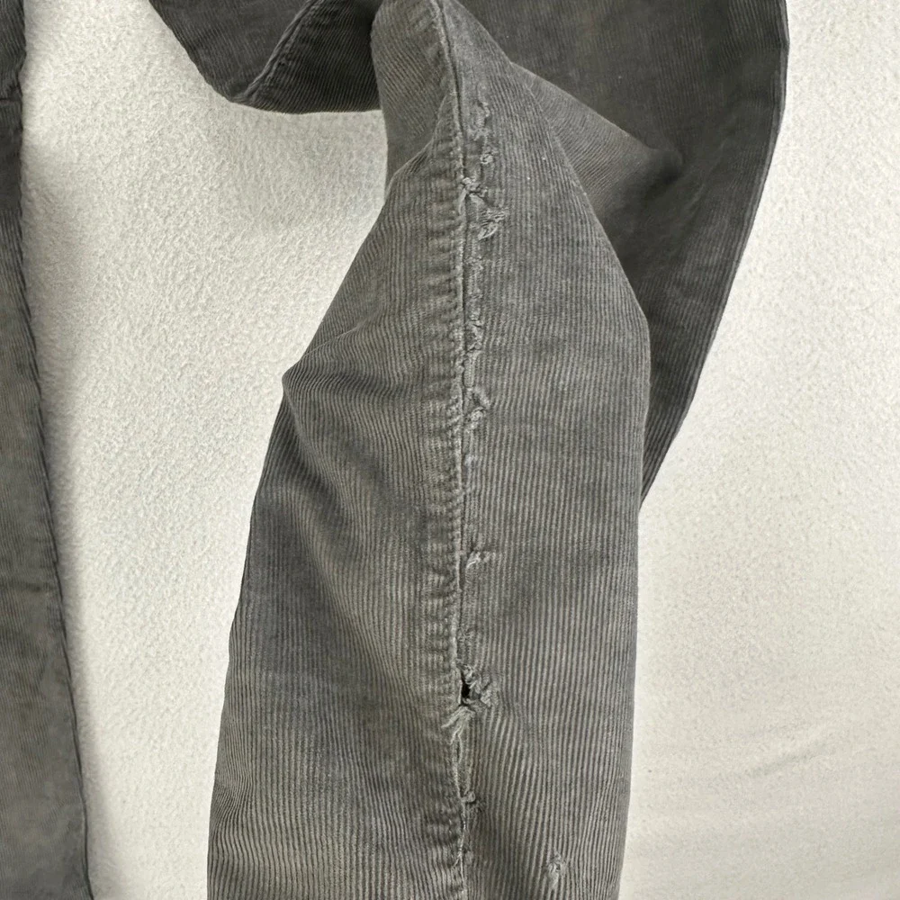 J.Crew Jeans‎ Classic Straight Corduroy Mens 34x30 Black Faded Distressed Retro